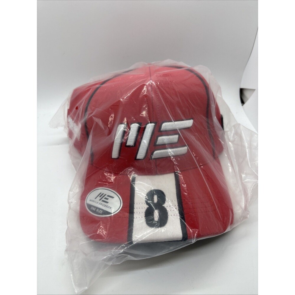 Marcus Ericsson #8 Chip Ganassi Racing Red Black Adjustable Hat Cap One Size